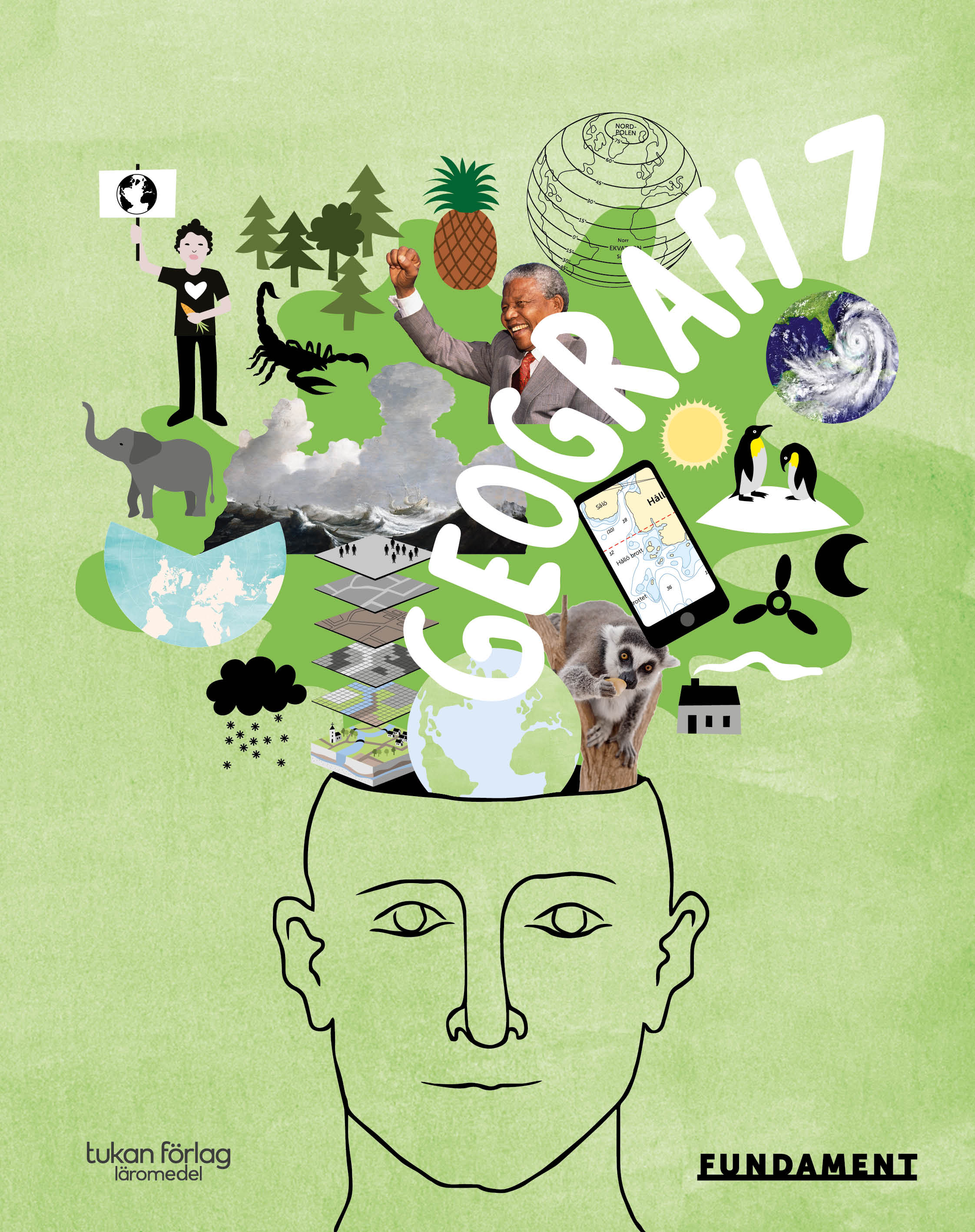 Omslag: Fundament Geografi 7, 2:a upplagan