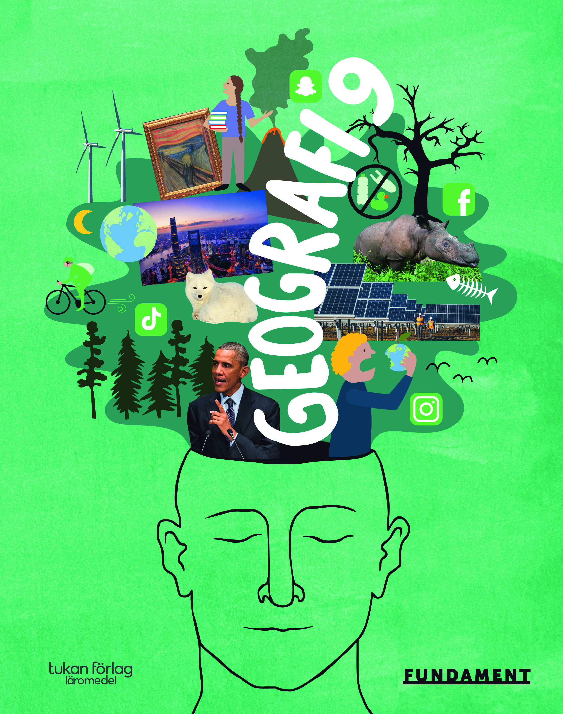 Omslag: Fundament Geografi 9, 2:a upplagan